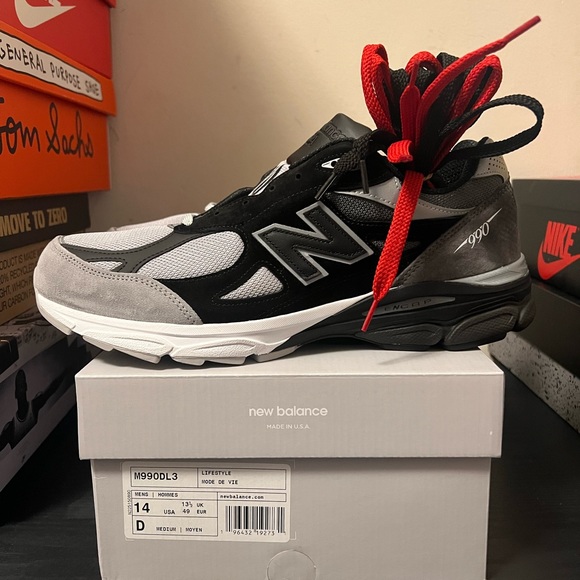 New Balance Other - MENS DTLR NEW BALANCE 990 V3 GR3YSCALE M990DL3 Black Grey Mens Size 14